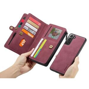 CaseMe (Pixel 4A) Detachable 2 in 1 Multi-Functional Leather Zipper Wallet Case